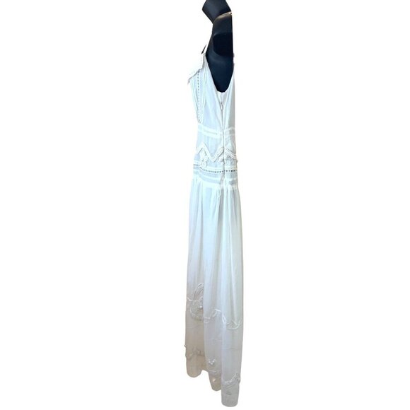 MINT by Jody Arnold ( Anthropology) small white maxi semi sheer with full linin - Picture 7 of 11